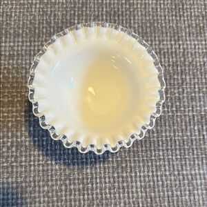 Fenton silver crest raised bowl